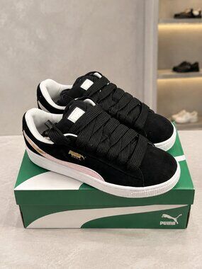 Puma Suede XL Women’s 9 Black Pink Chunky Sneakers New With Box